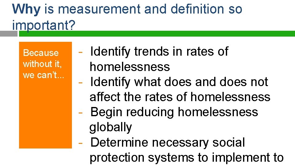 Why is measurement and definition so important? Because without it, we can’t. . .