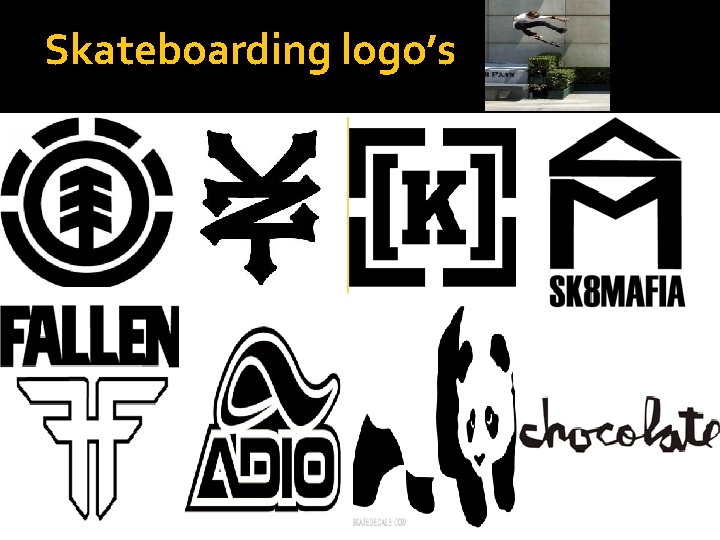 Skateboarding logo’s 
