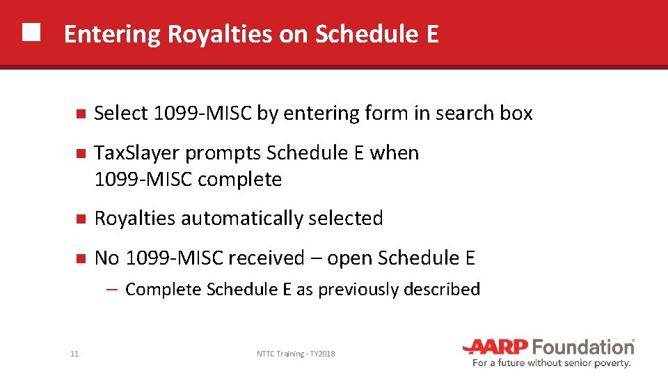 Entering Royalties on Schedule E Select 1099 -MISC by entering form in search box