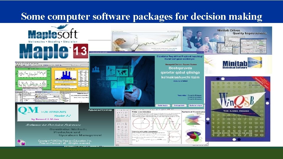 Some computer software packages for decision making 