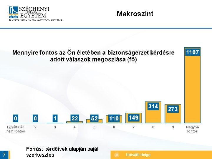 Makroszint 7 Forrás: kérdőívek alapján saját szerkesztés Horváth Helga 