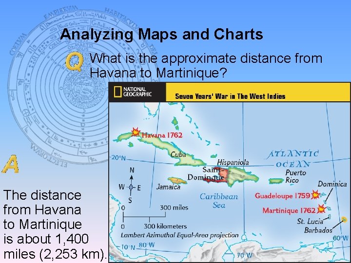 Analyzing Maps and Charts What is the approximate distance from Havana to Martinique? The