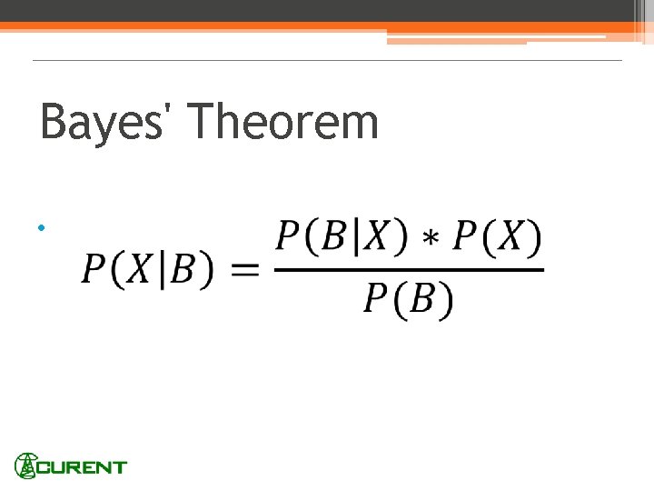 Bayes' Theorem • 