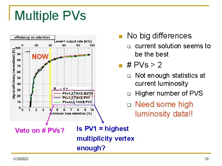 Multiple PVs n No big differences q NOW n # PVs > 2 q
