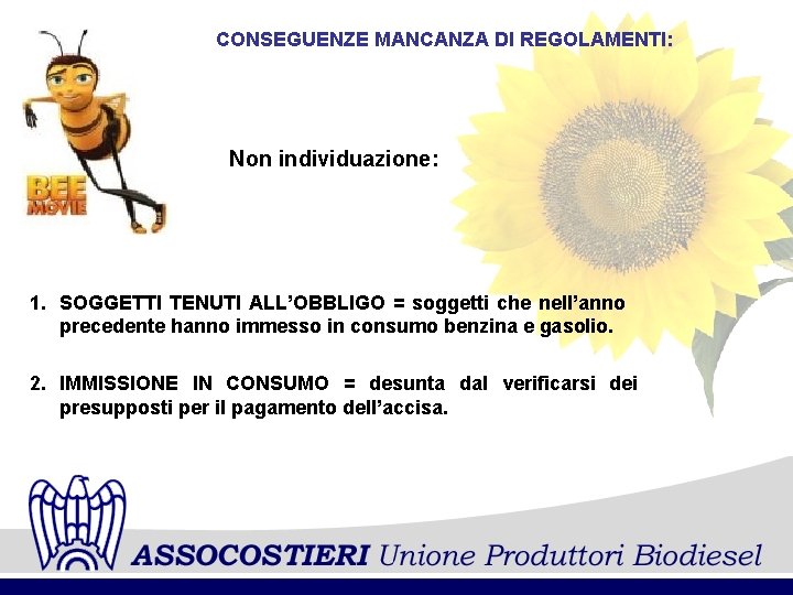 CONSEGUENZE MANCANZA DI REGOLAMENTI: Non individuazione: 1. SOGGETTI TENUTI ALL’OBBLIGO = soggetti che nell’anno