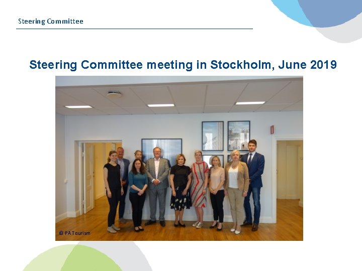 Steering Committee meeting in Stockholm, June 2019 © PA Tourism 