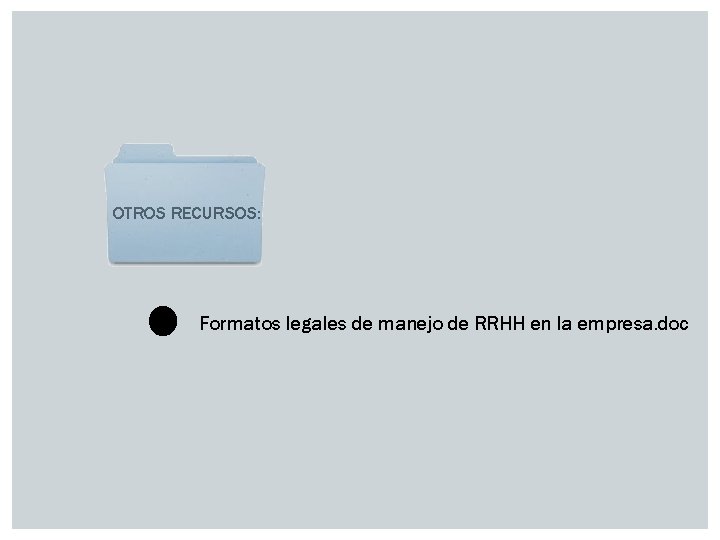 OTROS RECURSOS: Formatos legales de manejo de RRHH en la empresa. doc 