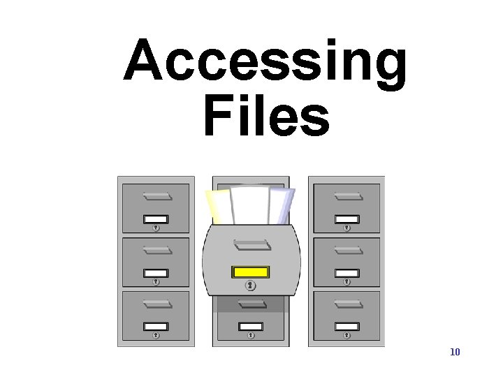 Accessing Files 10 Accessing Files 10