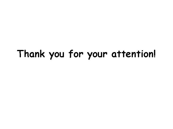 Thank you for your attention! 