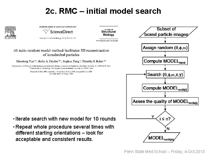 2 c. RMC – initial model search • Iterate search with new model for