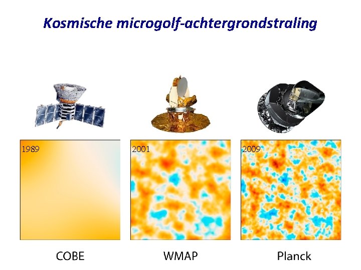 Kosmische microgolf-achtergrondstraling 1989 2001 2009 