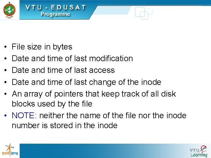  • • • File size in bytes Date and time of last modification