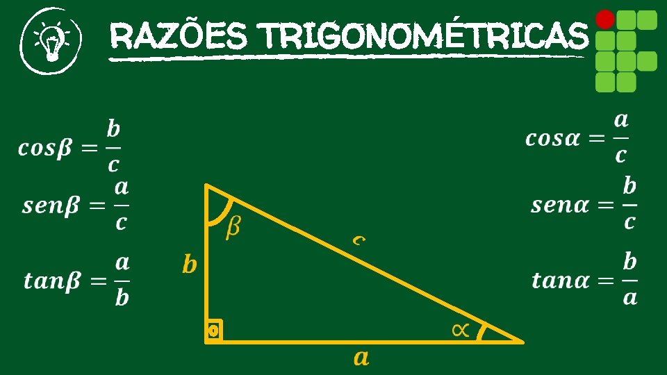 RAZÕES TRIGONOMÉTRICAS 