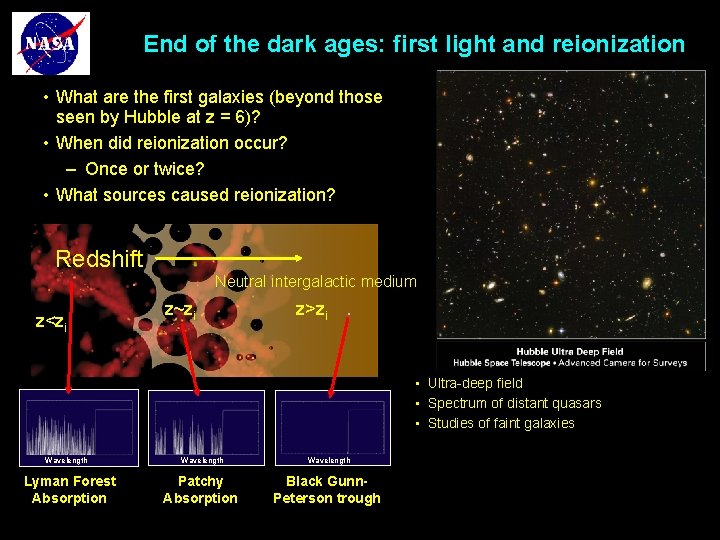 End of the dark ages: first light and reionization • What are the first