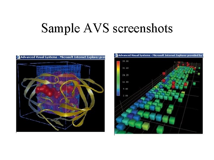 Sample AVS screenshots 
