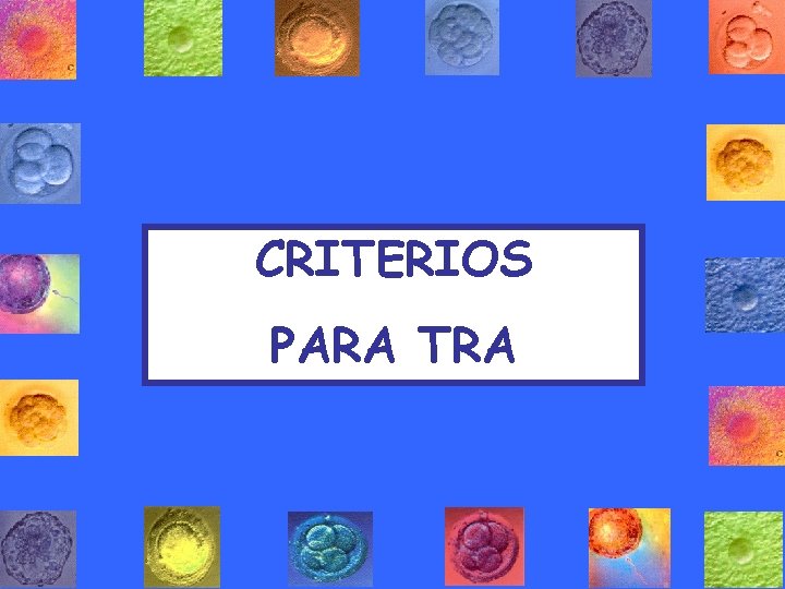 CRITERIOS PARA TRA 