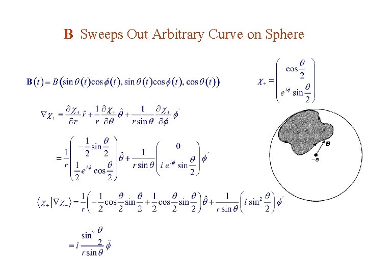 B Sweeps Out Arbitrary Curve on Sphere 