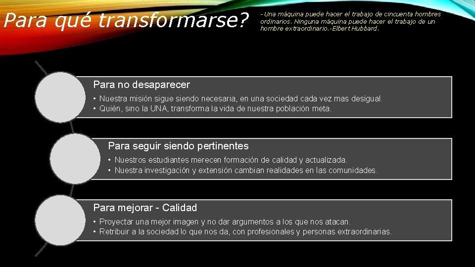 Para qué transformarse? - Una máquina puede hacer el trabajo de cincuenta hombres ordinarios.