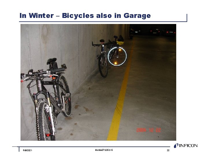 In Winter – Bicycles also in Garage 6/9/2021 Mo. Ma 07 Q 2 EU-E