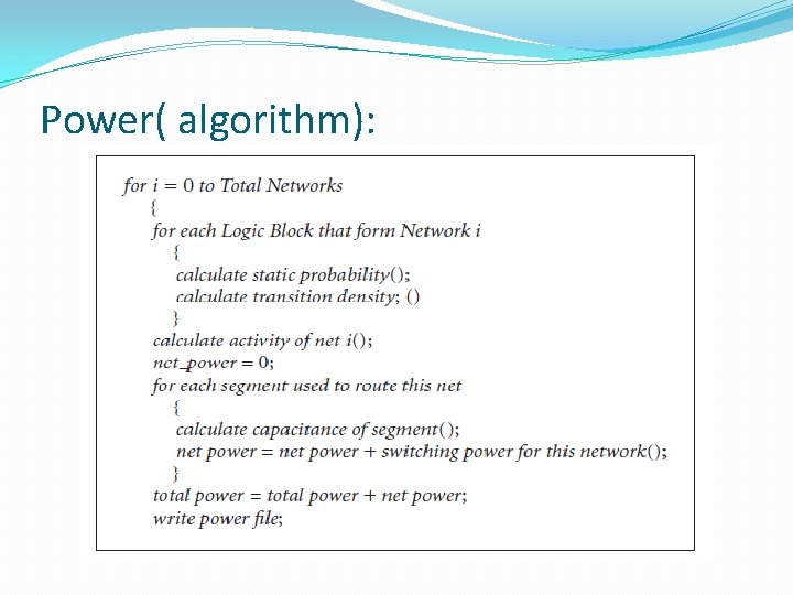 Power( algorithm): 