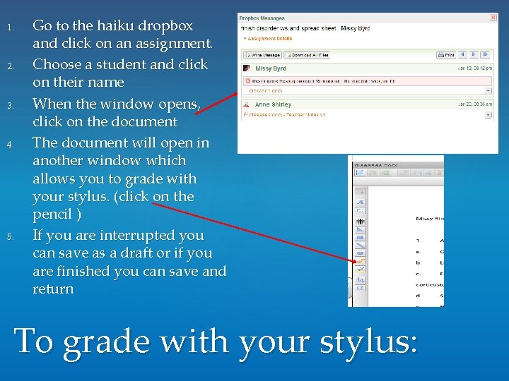 1. 2. 3. 4. 5. Go to the haiku dropbox and click on an 1. 2. 3. 4. 5. Go to the haiku dropbox and click on an