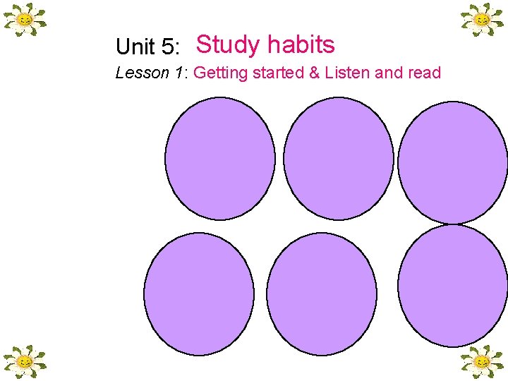 Unit 5: Study habits Lesson 1: Getting started & Listen and read report card