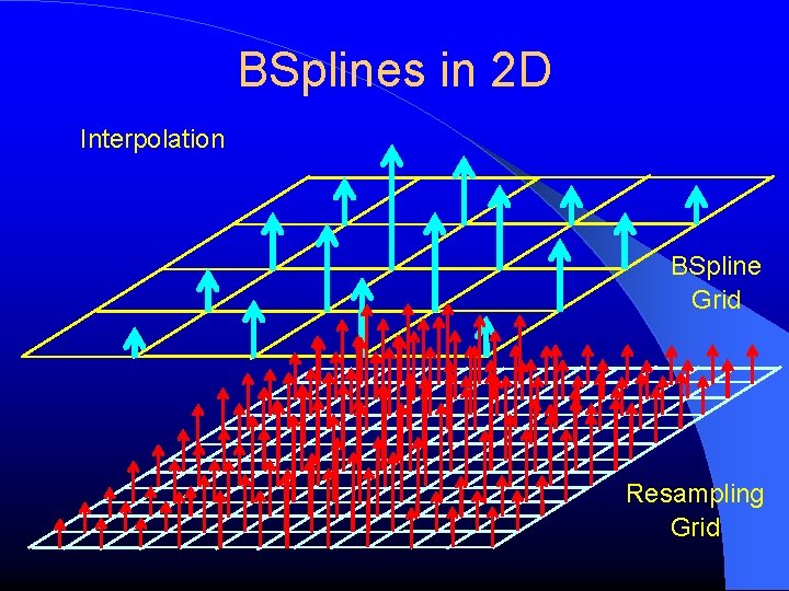 BSplines in 2 D Interpolation BSpline Grid Resampling Grid 