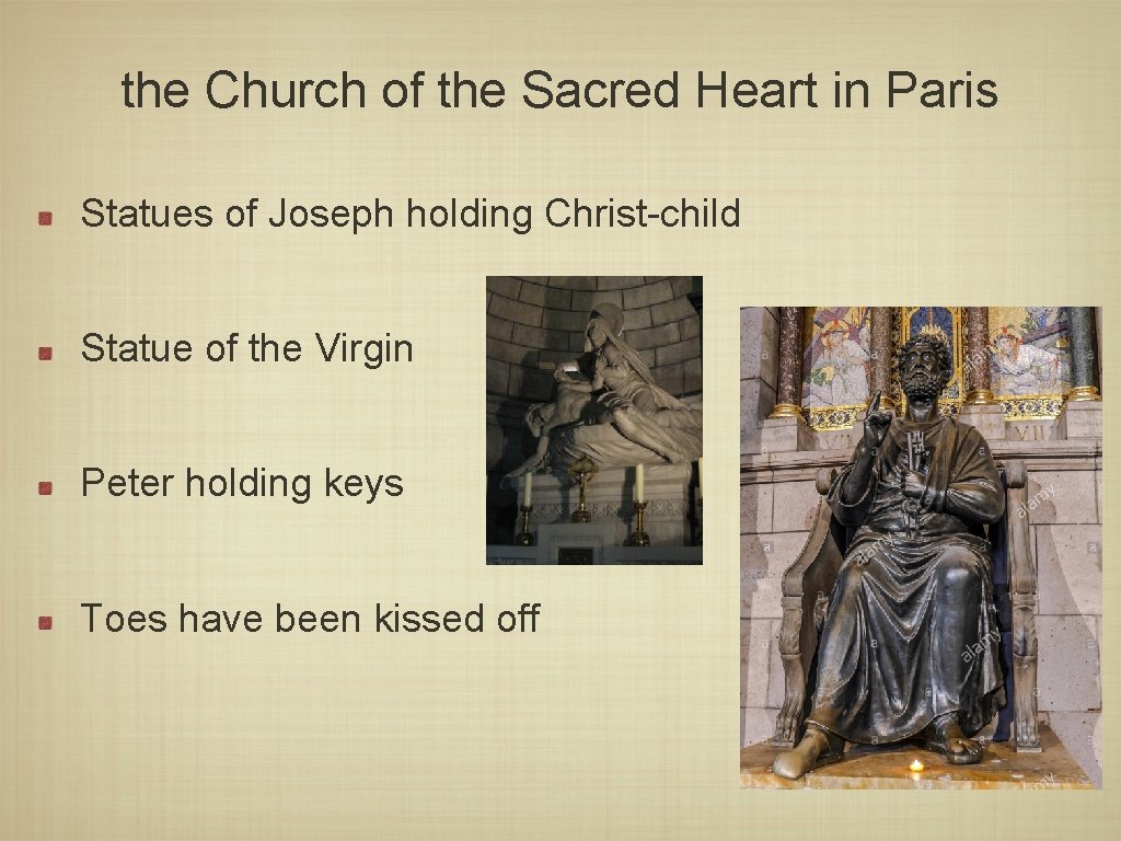 the Church of the Sacred Heart in Paris Statues of Joseph holding Christ-child Statue