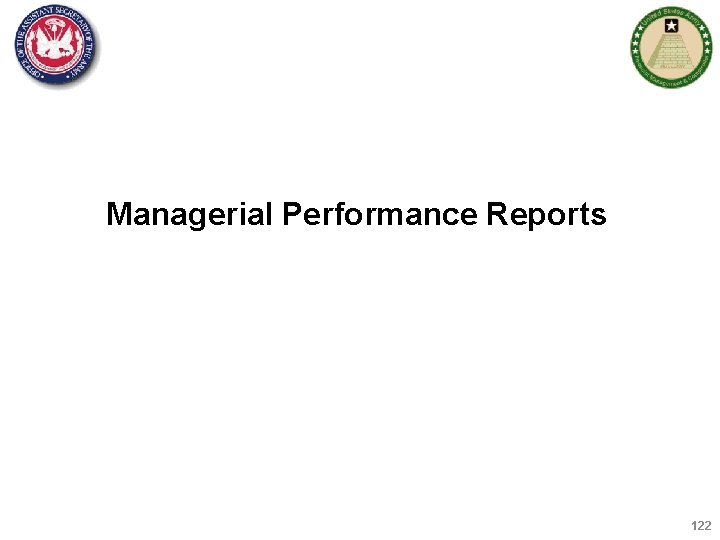 Managerial Performance Reports 122 