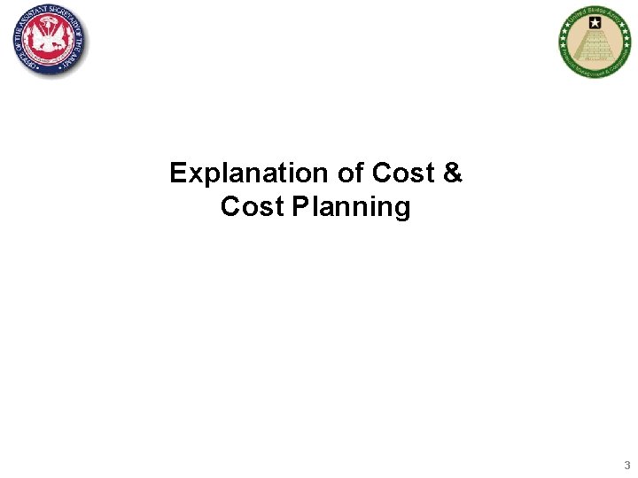 Explanation of Cost & Cost Planning 3 