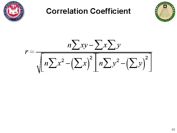 Correlation Coefficient 65 