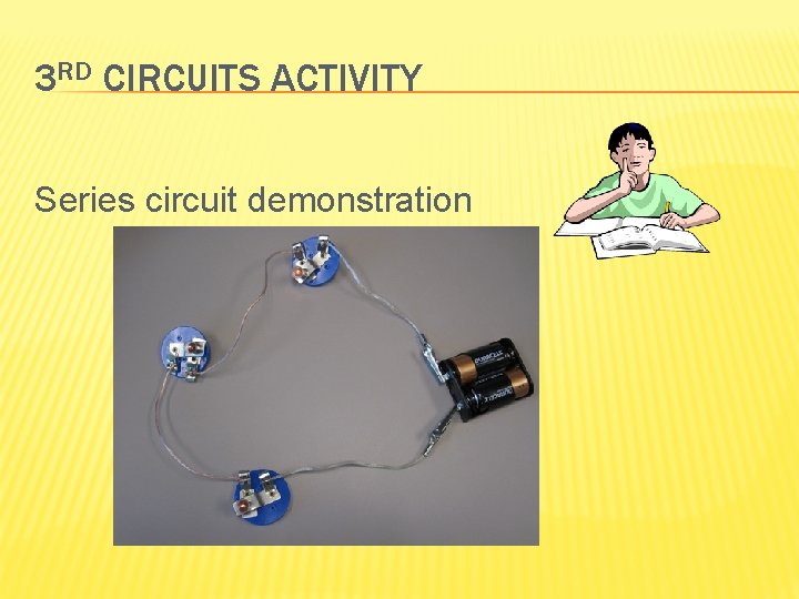 3 RD CIRCUITS ACTIVITY Series circuit demonstration 