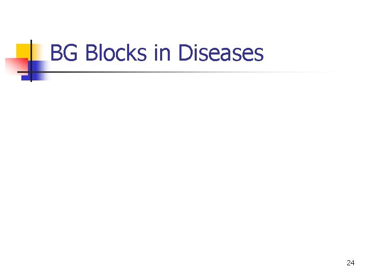 BG Blocks in Diseases 24 