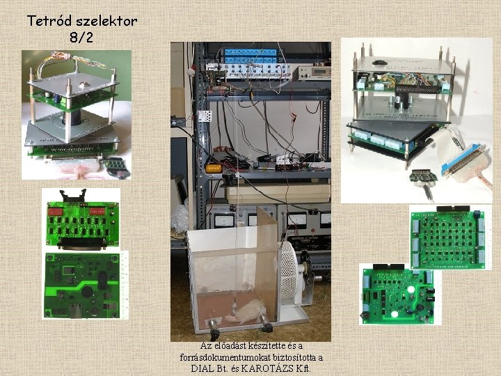 Tetród szelektor 8/2 Az előadást készítette és a forrásdokumentumokat biztosította a DIAL Bt. és