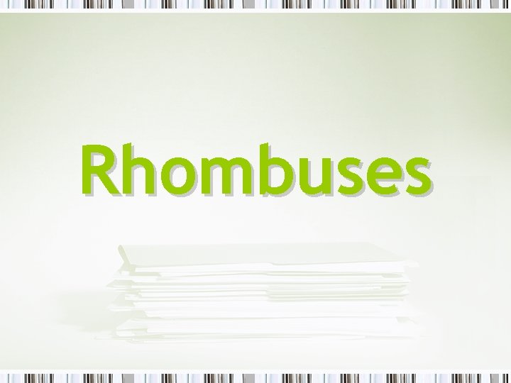 Rhombuses 