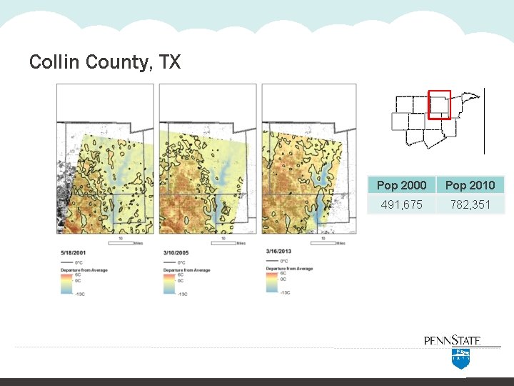 Collin County, TX Pop 2000 Pop 2010 491, 675 782, 351 
