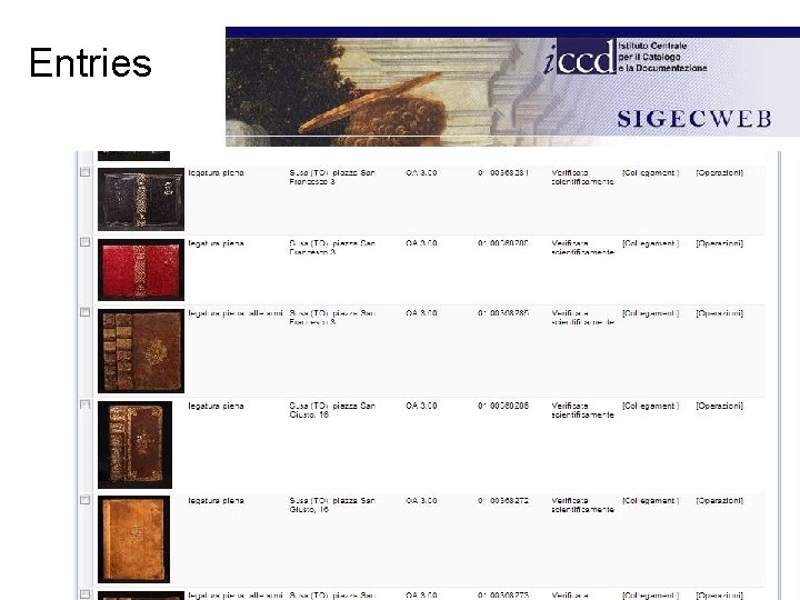 Entries 