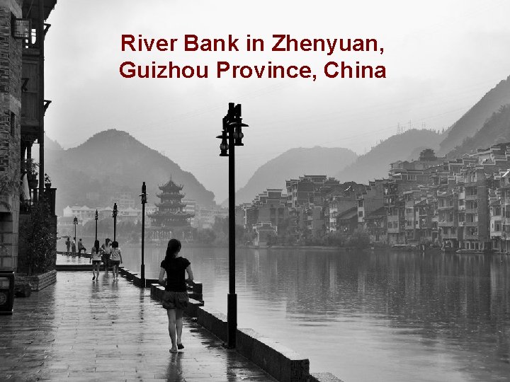 River Bank in Zhenyuan, Guizhou Province, China 