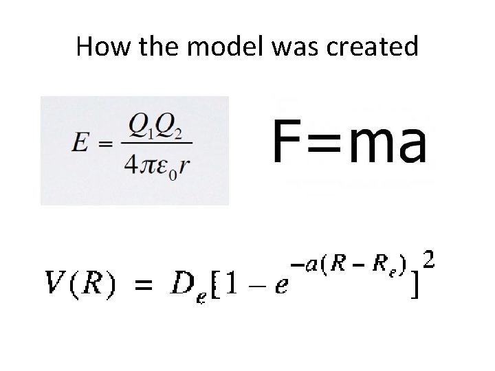 How the model was created How the model was created