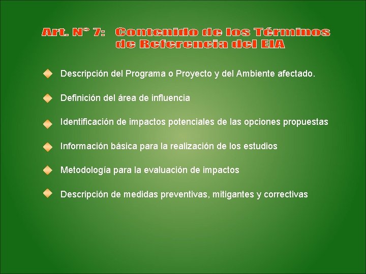 Descripción del Programa o Proyecto y del Ambiente afectado. Definición del área de influencia