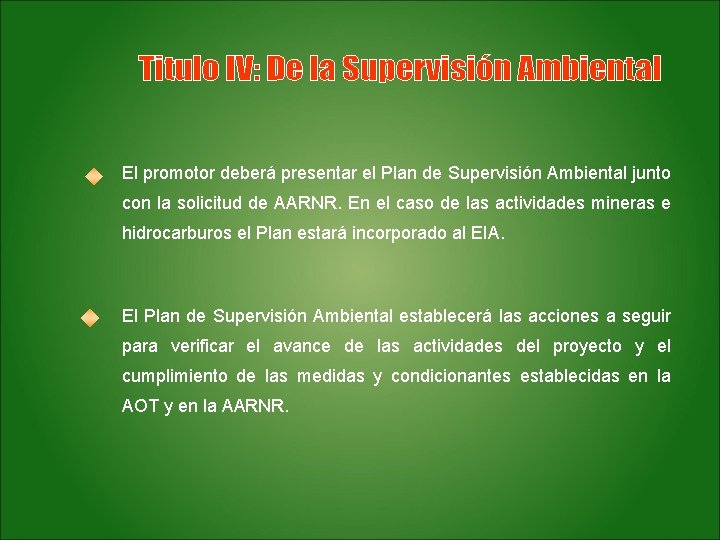 El promotor deberá presentar el Plan de Supervisión Ambiental junto con la solicitud de