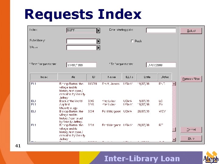 Requests Index 41 Inter-Library Loan 