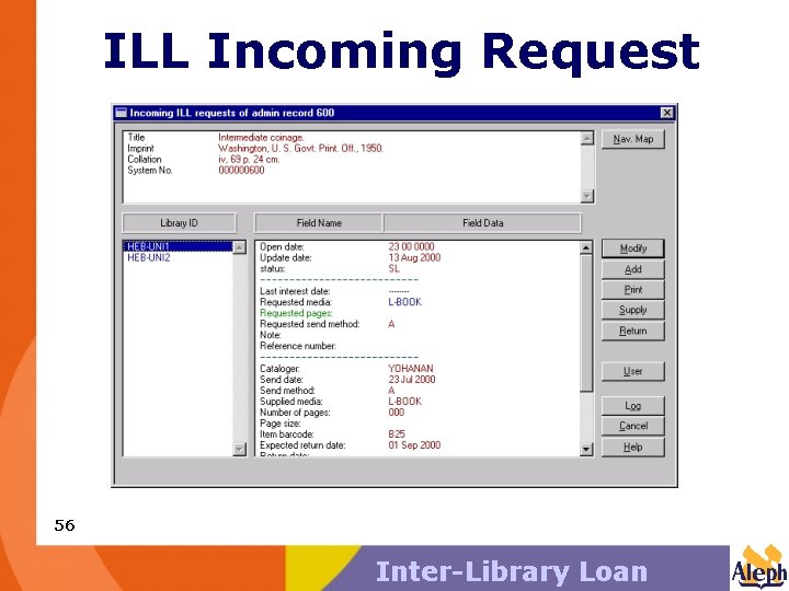ILL Incoming Request 56 Inter-Library Loan 