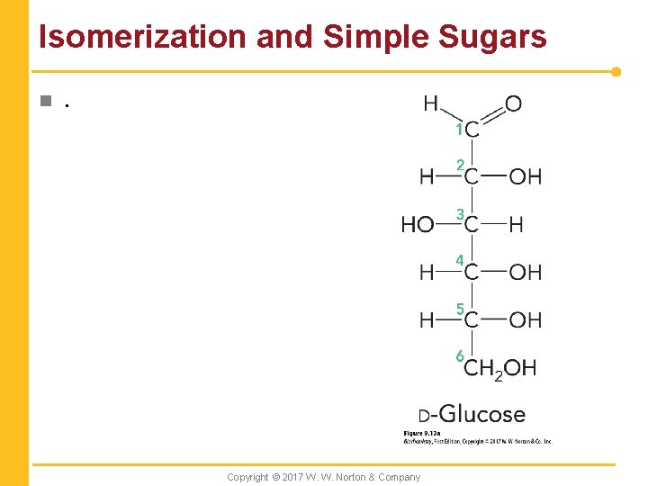 Isomerization and Simple Sugars n . Copyright © 2017 W. W. Norton & Company