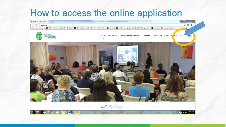 How to access the online application 