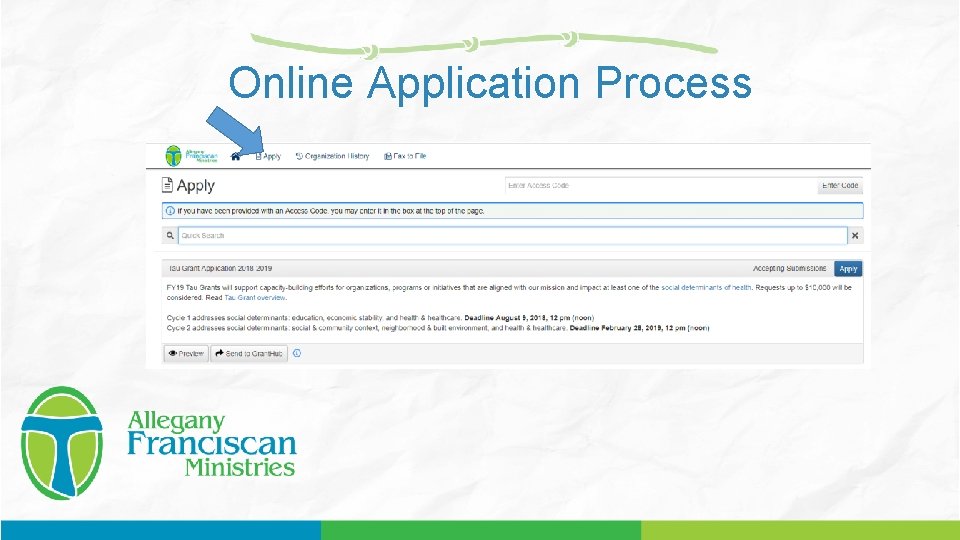 Online Application Process 