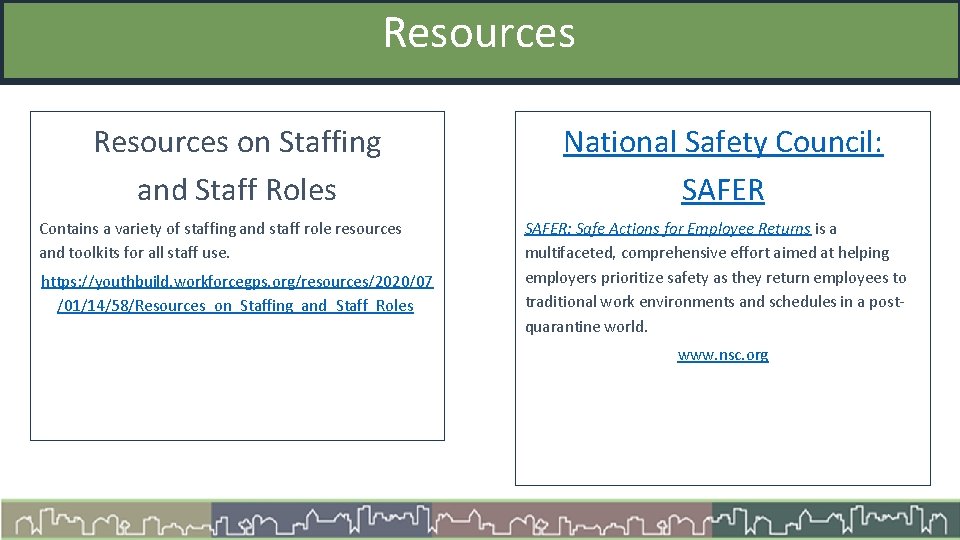 Resources on Staffing and Staff Roles Contains a variety of staffing and staff role