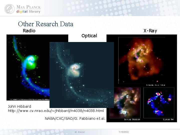 Other Resarch Data Radio X-Ray Optical John Hibbard http: //www. cv. nrao. edu/~jhibbard/n 4038.