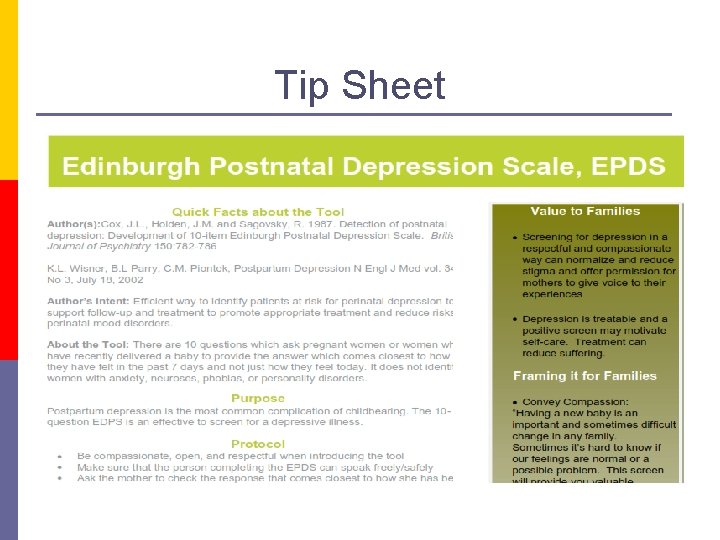 Tip Sheet 