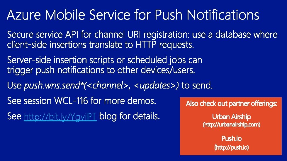 Building a Cloud Service with Window Azure http: //bit. ly/Ygvi. PT 